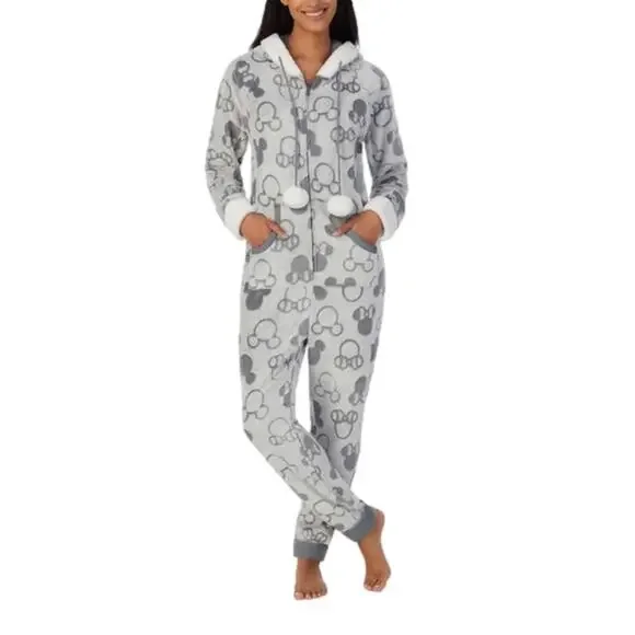 Disney Women's Mickey Mouse Pajamas Gray Size XL NWT - Picture 5 of 9